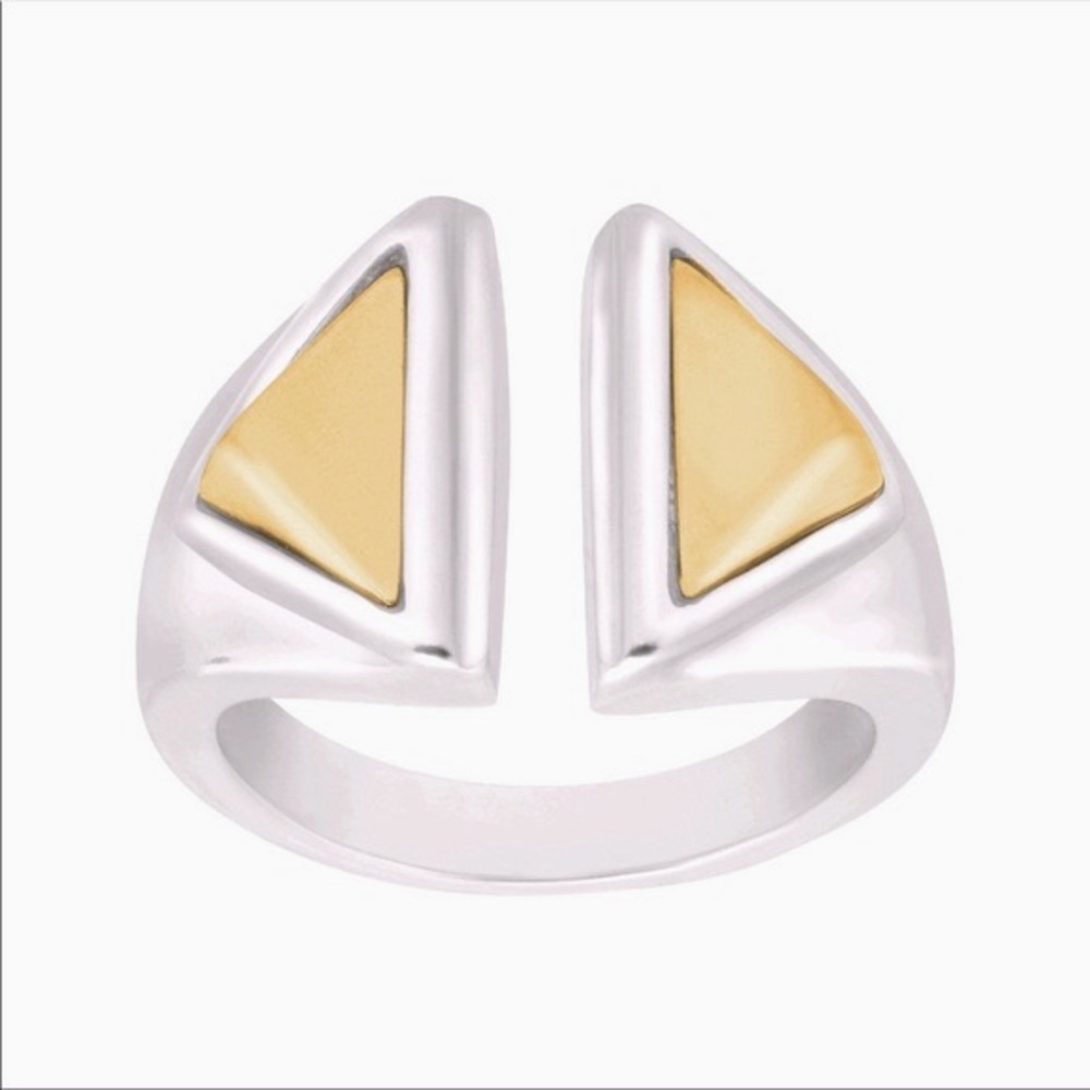 Silpada Divided Cuff Ring Sterling Silver and Brass